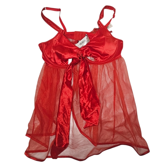 Adore Me Babydoll Lingerie Set - Women's Size XL Valentine's Day Outfit - Picture 3 of 14